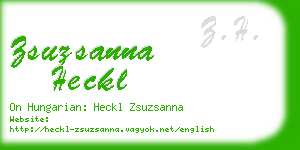 zsuzsanna heckl business card